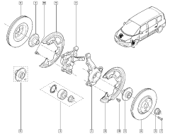 Těhlice Kola Předek Pravý Renault Espace IV Vel Satis 8200322079