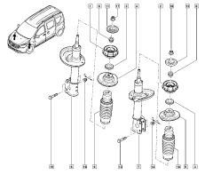 Tlumič Předek Nový originál Dacia Lodgy Dokker 543026803R