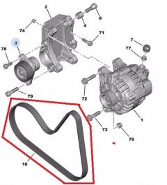 Řemen Alternátoru Originál Citroen Peugeot C3 C4 207 308 6PK1049 5750WY