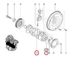 Ložiska Klikové Hřídele Originál Renault 2.0-2.3 dCI 7701476740
