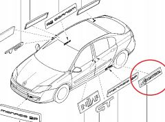 Logo Automobilky Originál Renault Laguna III 990882613R