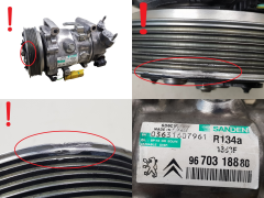 Kompresor Klimatizace 9670318880 Sanden SD6C12 1363F Citroen Peugeot 78