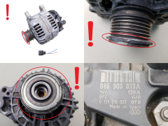 Alternátor 045903023A Bosch 0124515022 120A VW AG