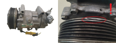 Kompresor Klimatizace 9655191680 Sanden SD6V12 Model 1450 Citroen Peugeot 1006