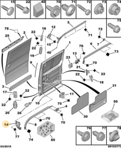 Kladka Bočních Dveří Levý Originál Jumpy Expert Scudo III 9033V0