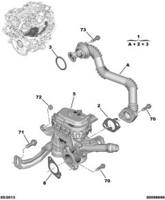 Ventil Egr Originál Citroen Peugeot C4 508 1.6 BlueHDi 9807369980