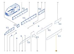 Lišta Dveří Levý Nový originál 828212211R Renault