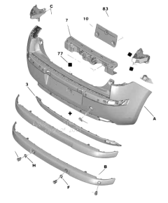 Lišta Dveří Zadek Originál Citroen C4 7452FT