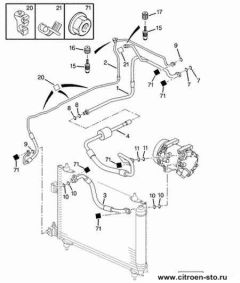 Kabel Klimatizace Originál Citroen C5 04-08 6460LP 9650885580