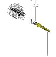 Hlavní Hřídel Převodovky Nový originál Renault Clio III Twingo JH3 6001548614