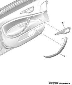 Lišta Dveří Pravý Předek Originál Citroen C5 3 96785143CL