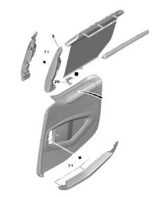 Klika Dveří Pravý Originál Citroen Peugeot Partner II 9101GZ