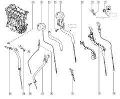 Měrka Oleje Originál Dacia Renault 1.4 16V 8200666287 Měrka Oleje Originál Dacia Renault 1.4 16V 8200666287