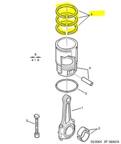 Píst Motoru Originál Citroen Peugeot 1.4 16V ET3J4  0640S8