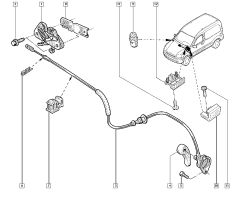 Klika Kapoty Předek Kangoo Megane 7700834395