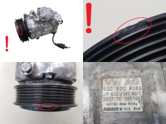 Kompresor Klimatizace 6Q0820808D Denso 6SEU14C 447190-8894 VW AG