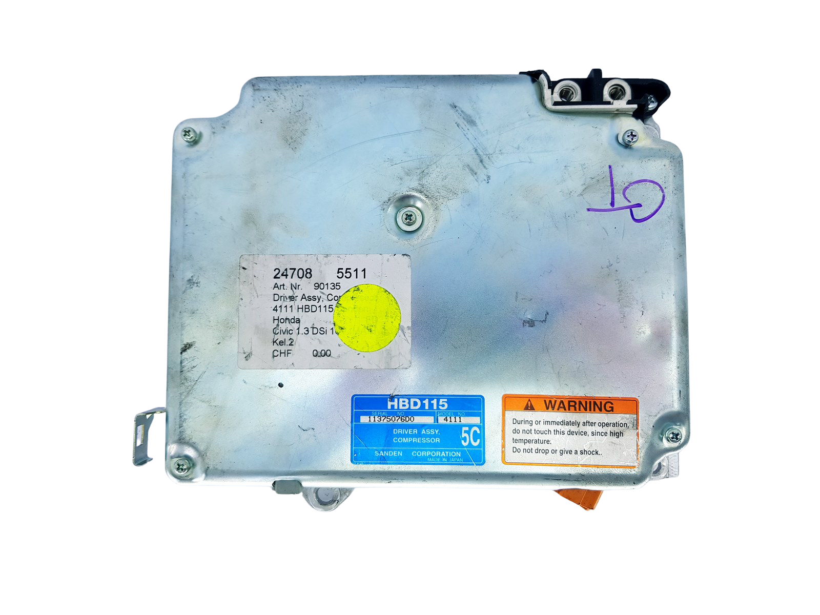 Blok Ovladačů Honda HBD115 4111 11385086D0 Sanden 33924 main product photo