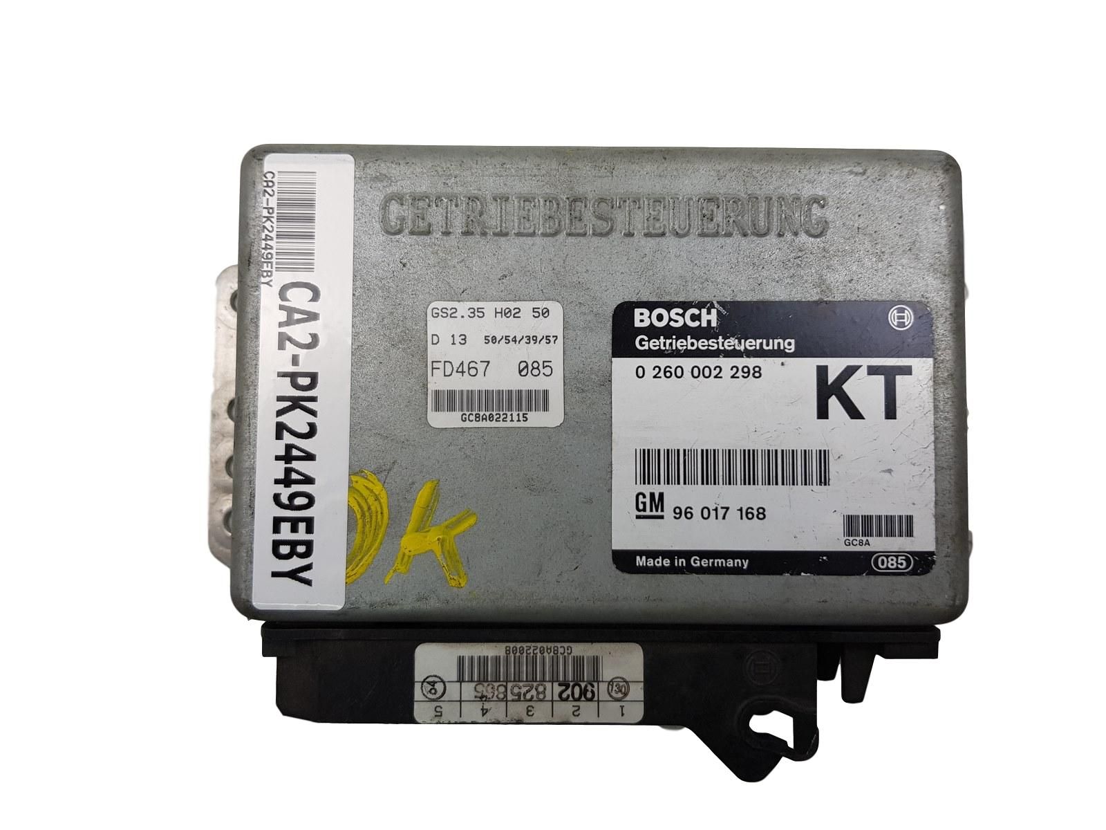 Řídicí Jednotka Převodovky 96017168KT 0260002298 Opel Bosch main product photo