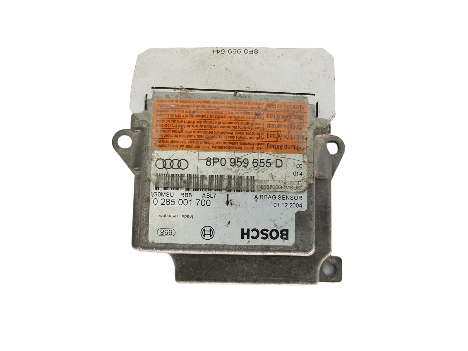 Blok Ovladačů 8P0959655D 0285001700 Audi Bosch 20902 main product photo