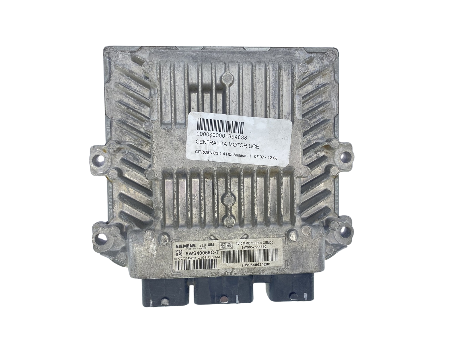 Blok Ovladačů 9652888580 9648624280 5WS40068C-T SID804 PSA Siemens 63226 main product photo