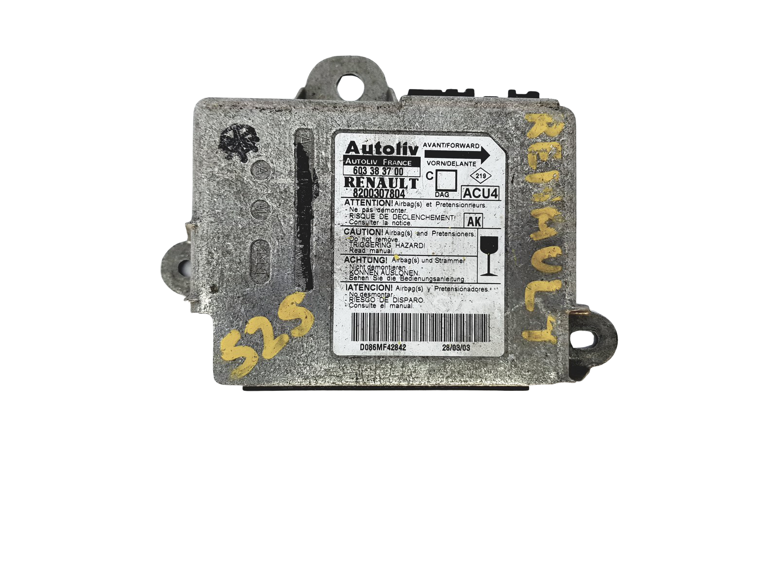 Blok Ovladačů Moduł 603383700 8200307804 Renault Autoliv main product photo