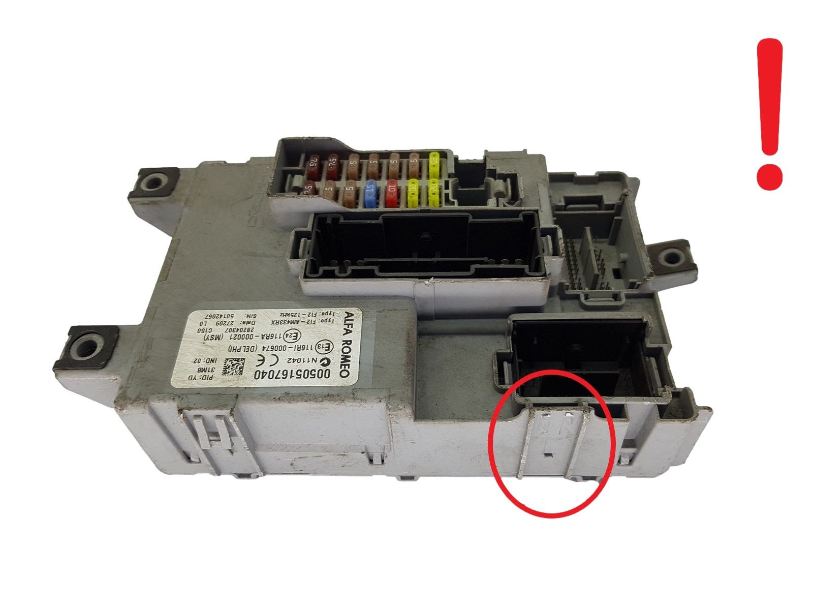 Blok Ovladačů BSI 00505167040 28204307 Alfa Romeo Delphi 20430 main product photo