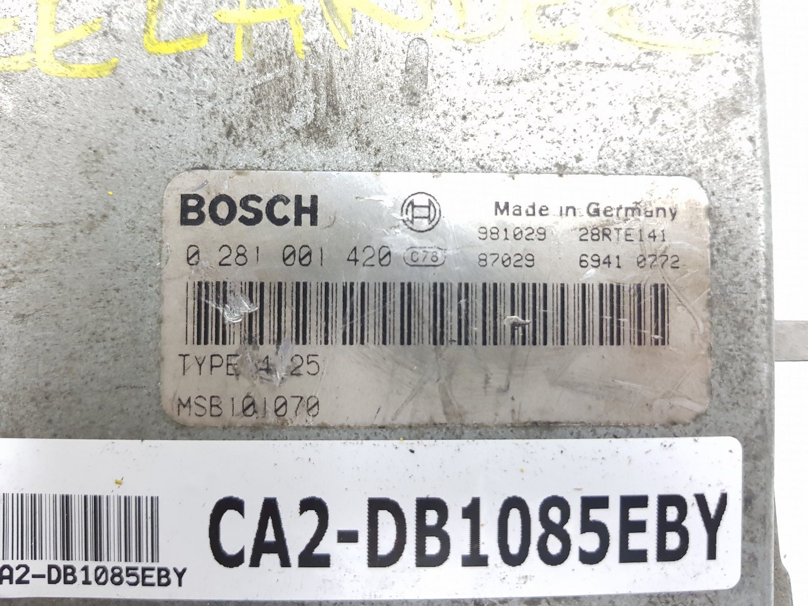 Řídicí Jednotka Motoru 0281001420 MSB101070 Land Rover main product photo
