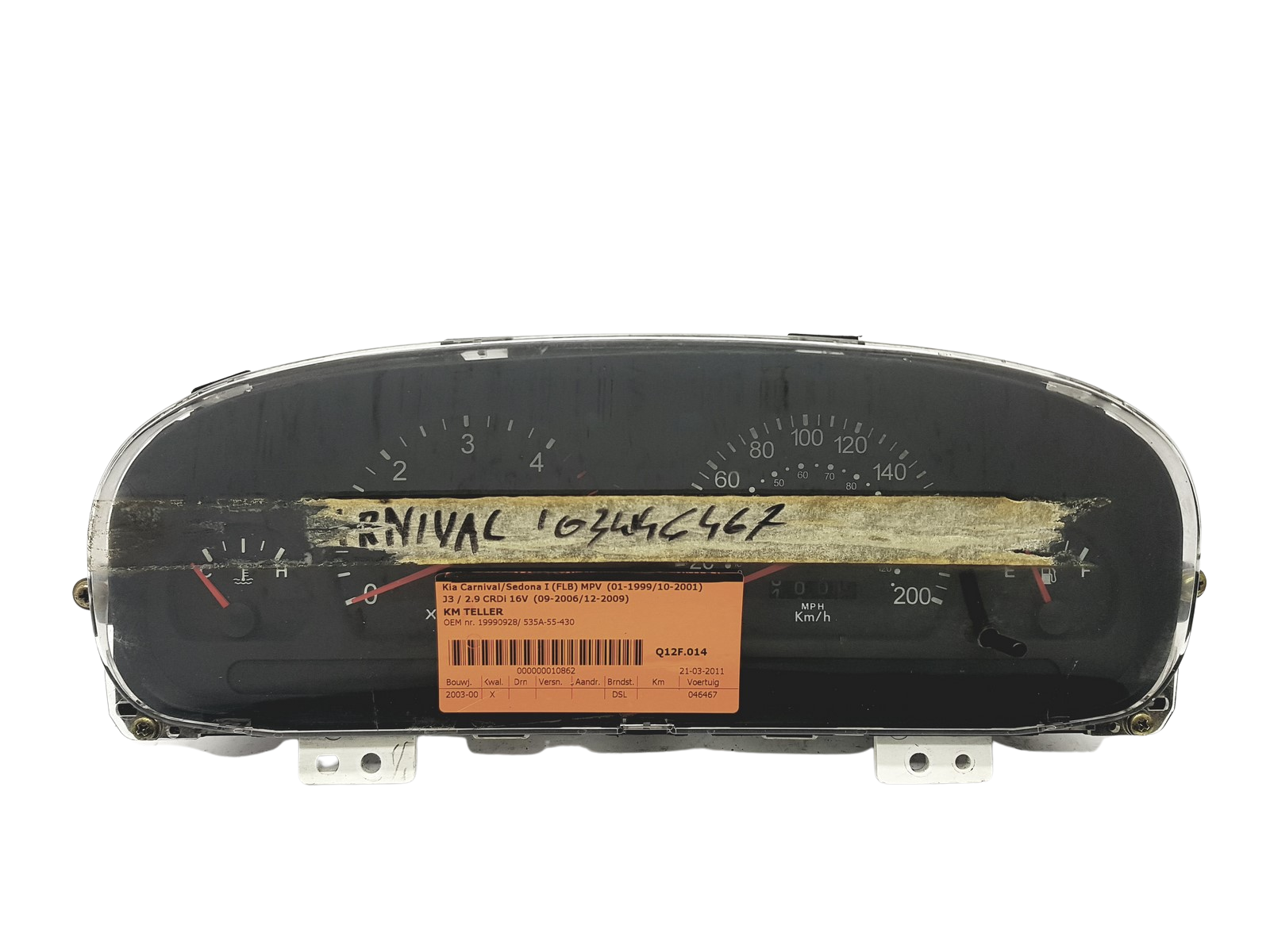 Tachometr Kia Carnival K55A-55-430 K55A55430 53116 main product photo