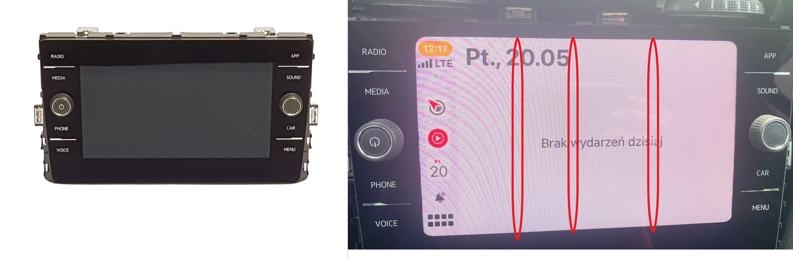 Displej Rádia Volkswagen 5G6919605A A2C15166200 VDO Pixels 1007 main product photo