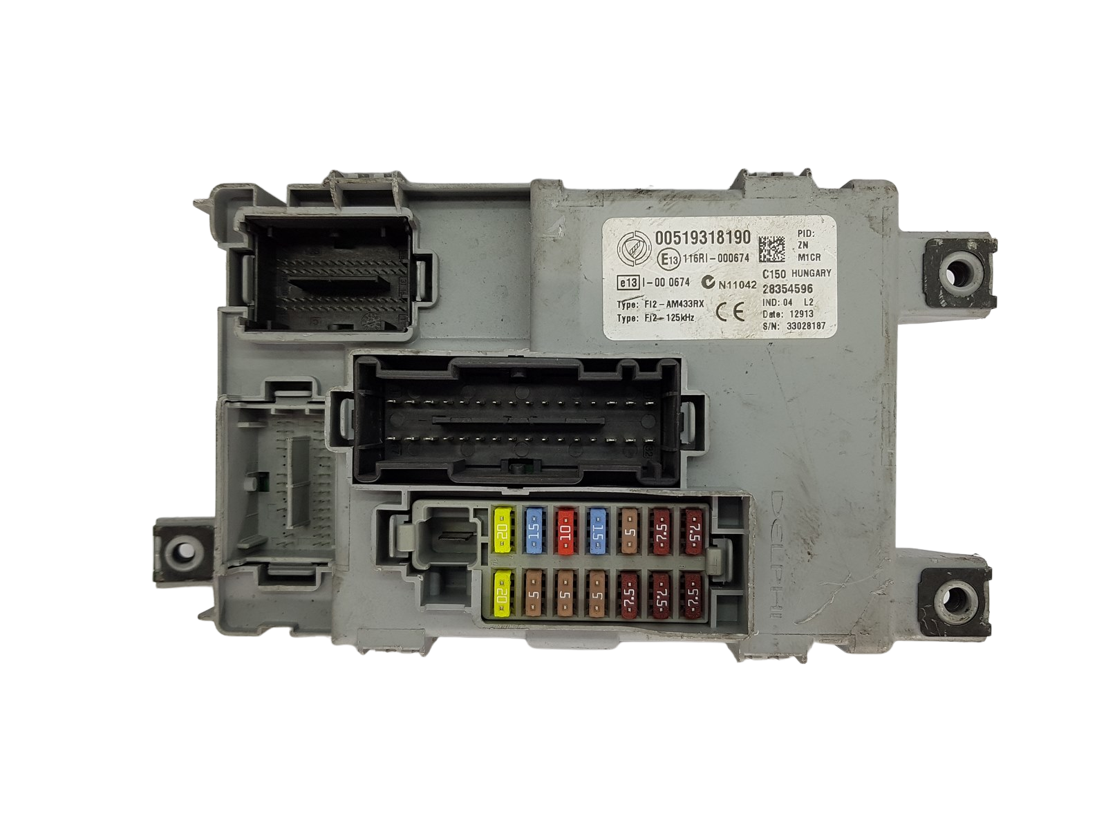 Blok Ovladačů BSI Fiat 00519318190 28354596 Delphi 19652 main product photo