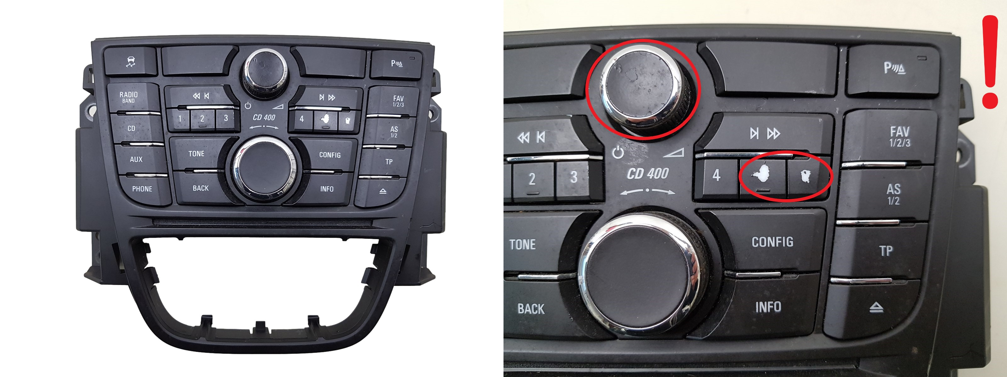 Kontrolní panel Radio Opel Meriva B 13362776 CD400 main product photo