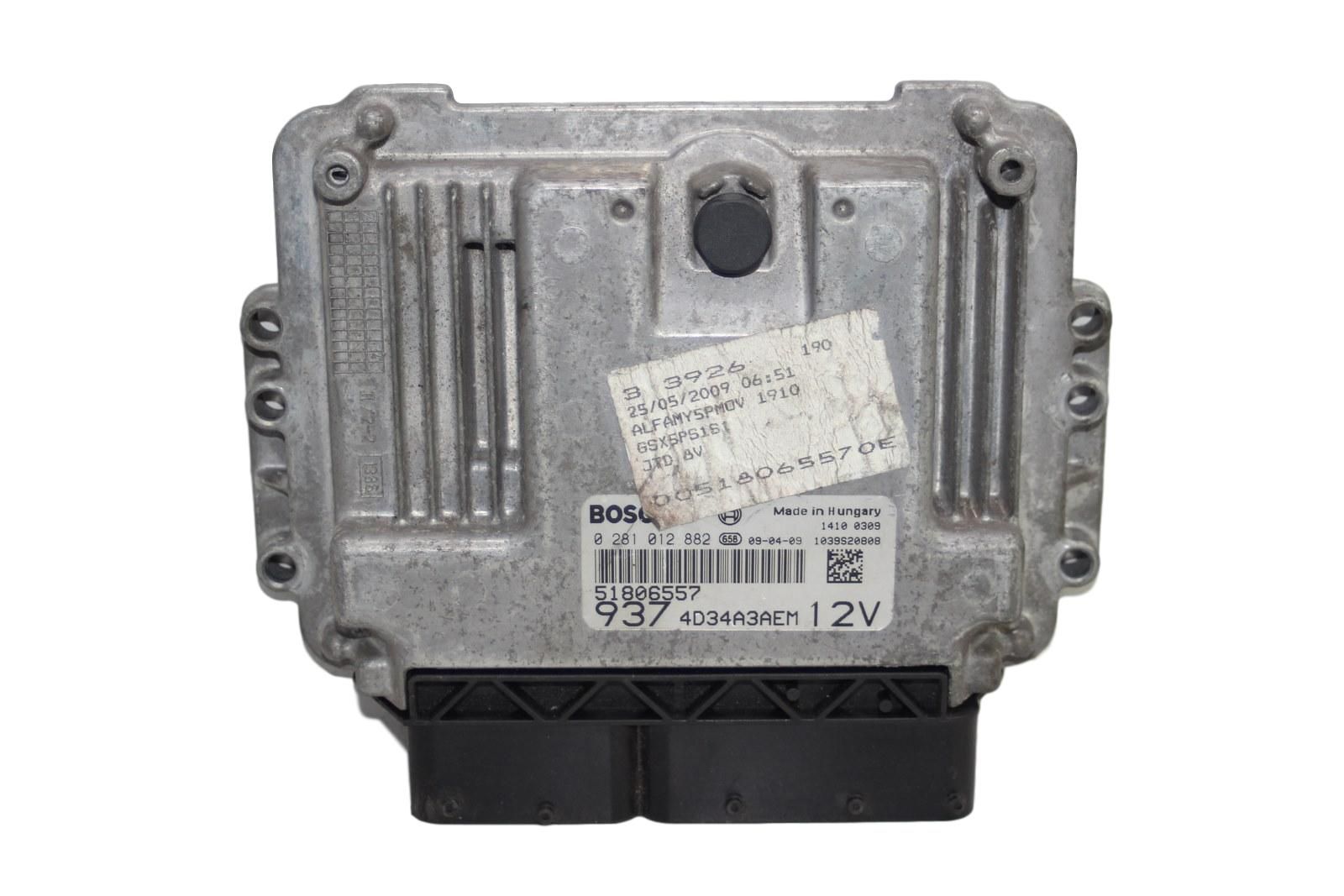 Řídicí Jednotka Motoru 51806557 0281012882 Alfa Rome 3333 main product photo