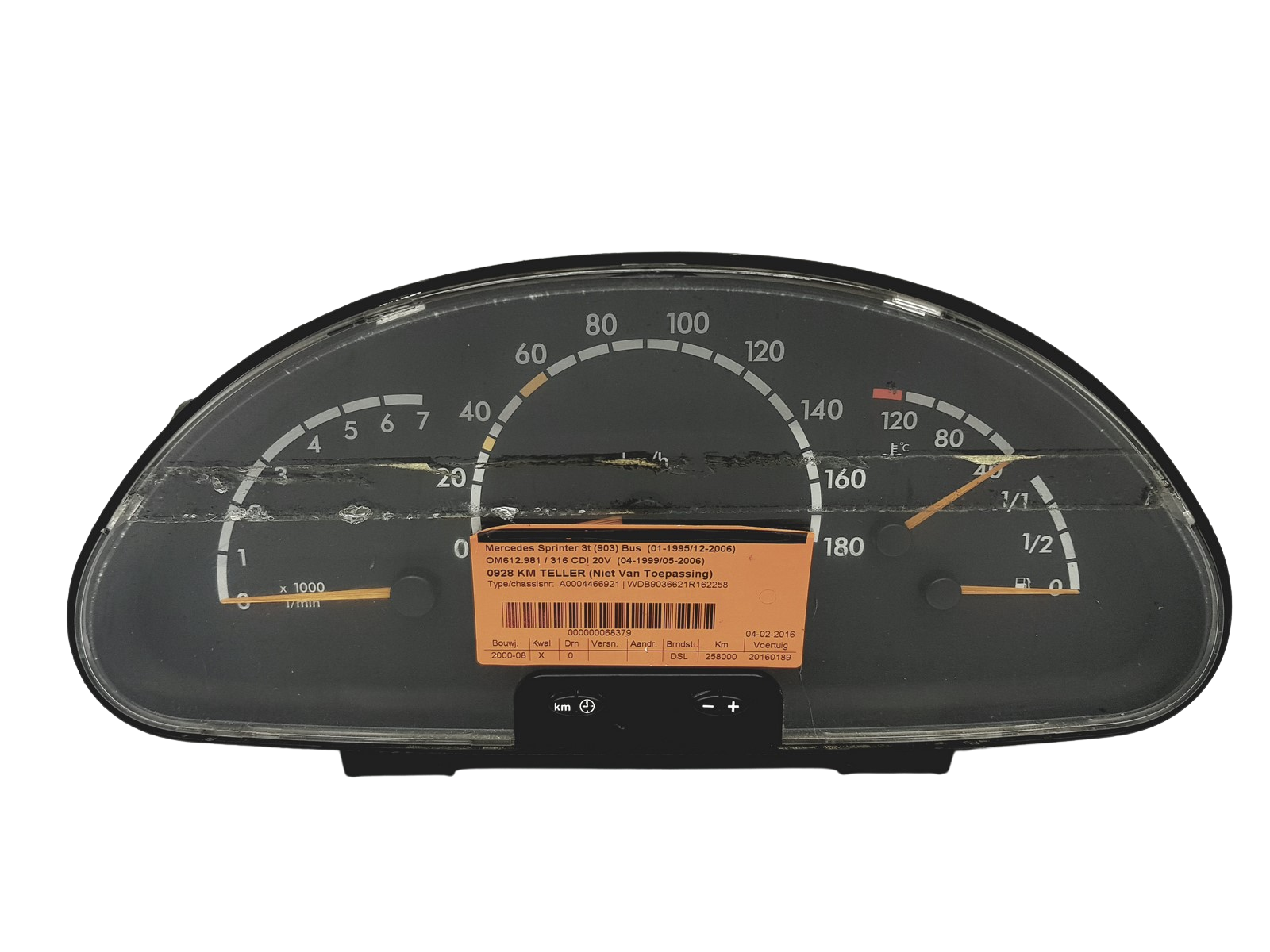 Otáčkoměr Mercedes Sprinter A0004466921 53371 main product photo