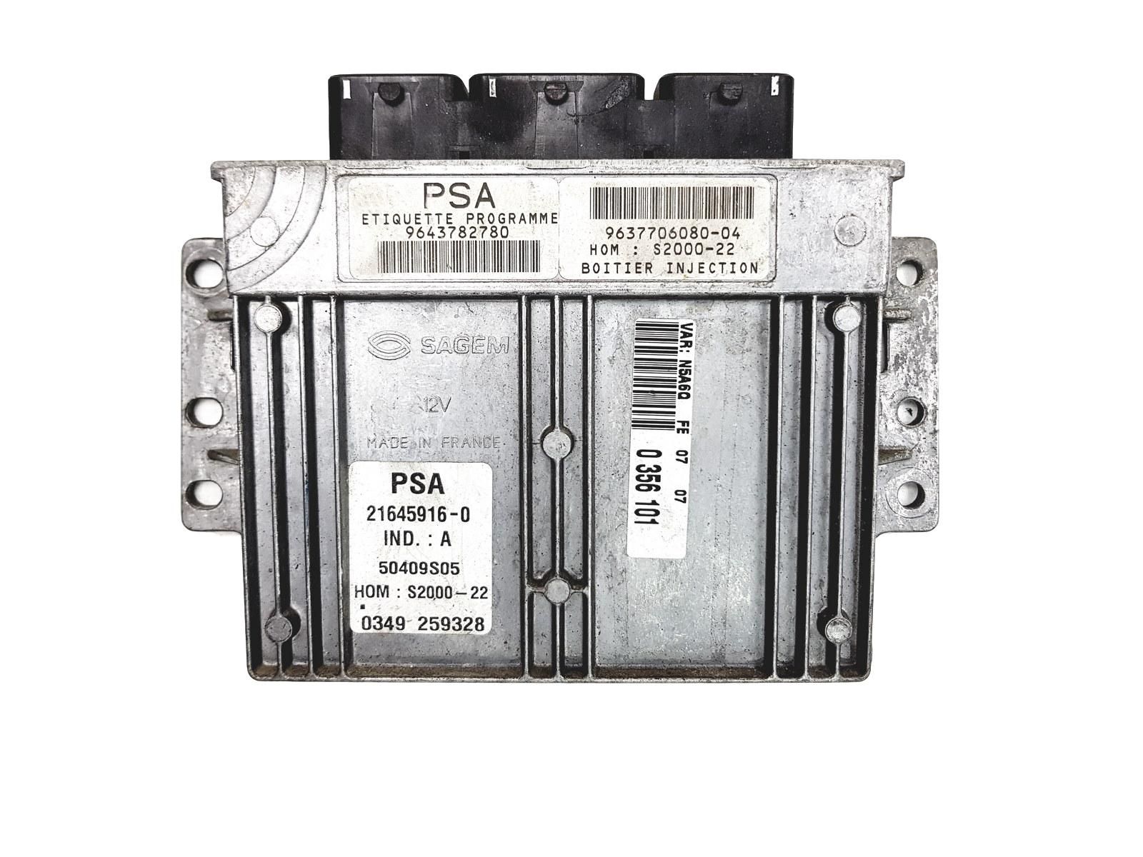 Blok Ovladačů 9643782780 9637706080-04 21645916-0 PSA Sagem main product photo