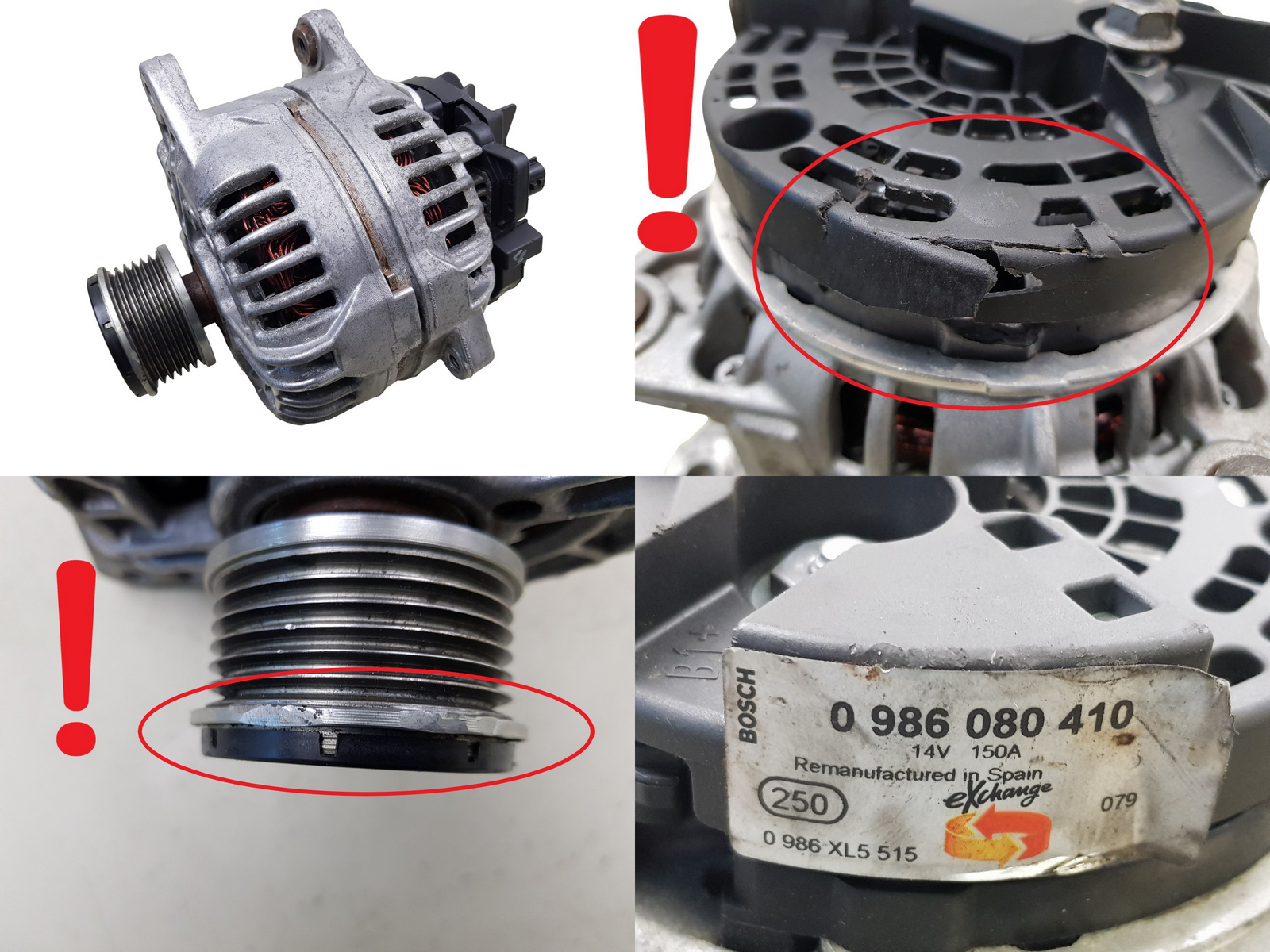 Alternátor 0986080410 0124525534 Bosch Renault 150A main product photo