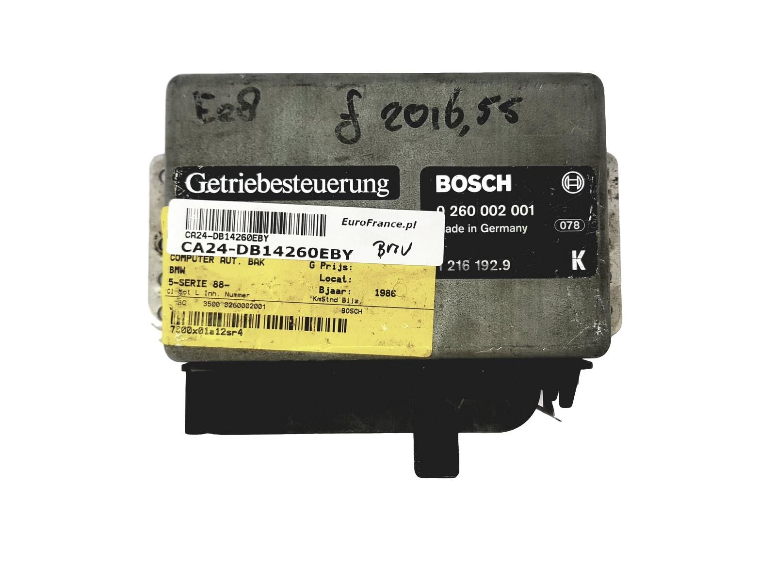 Blok Ovladačů 0260002001 1216192.9 K BMW Bosch 14260 main product photo