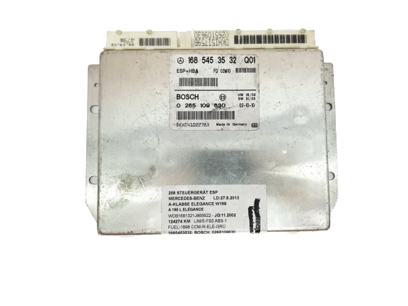 Blok Ovladačů ESP Mercedes 1685453532 0265109630 Bosch 20607 main product photo