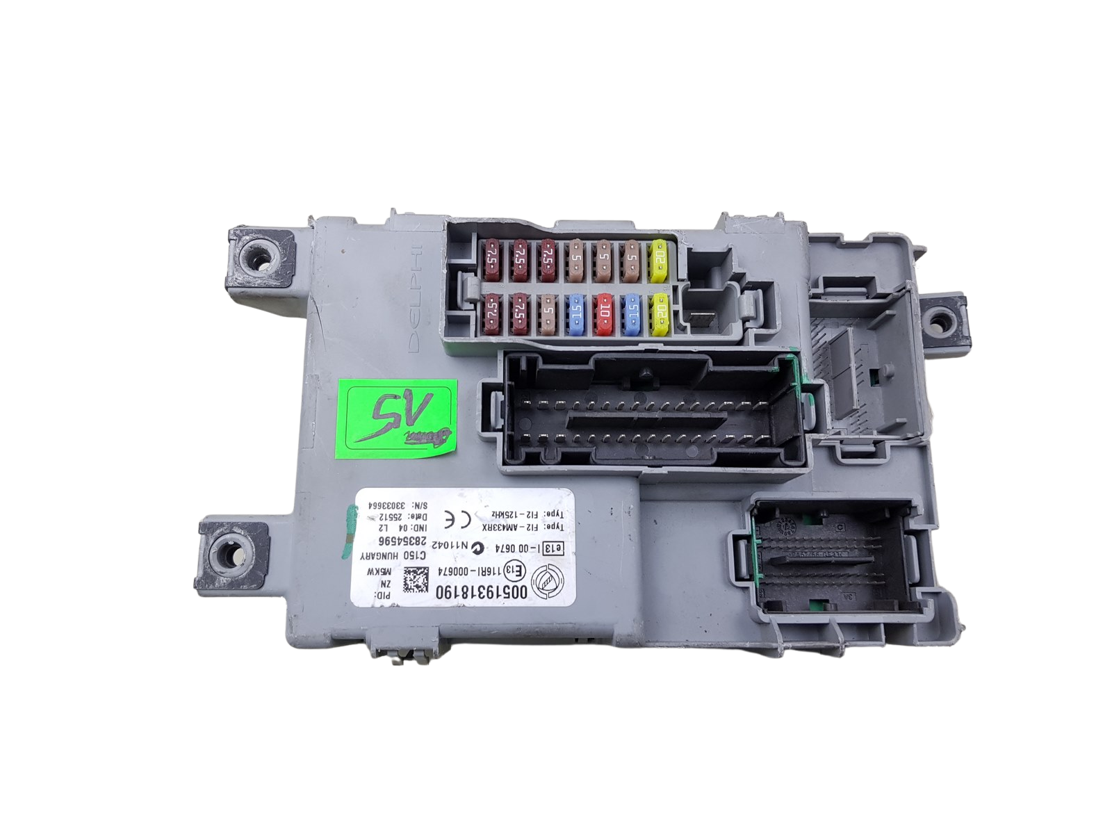 Blok Ovladačů BSI Fiat 00519318190 28354596 Delphi 1057 main product photo