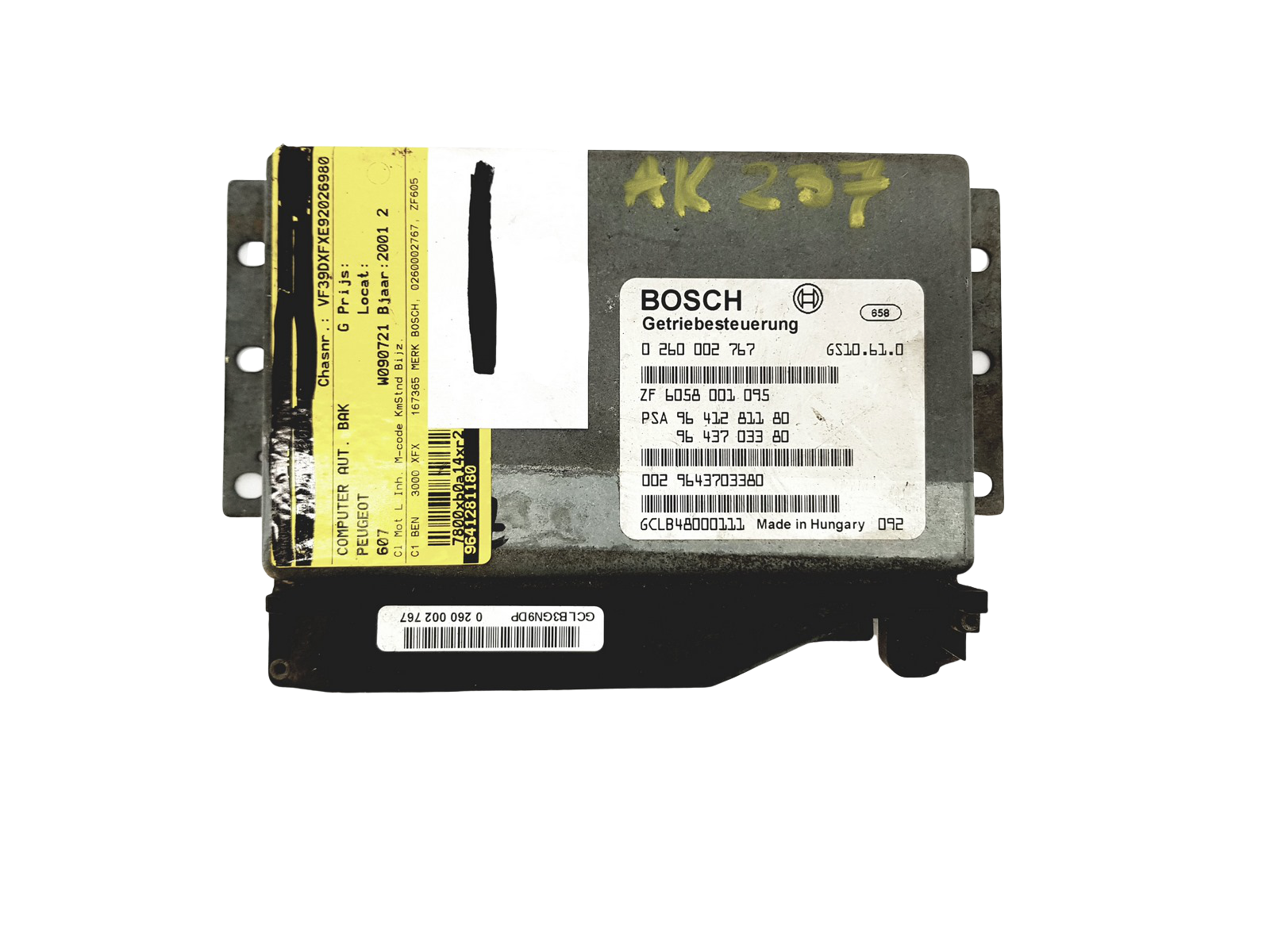 Blok Ovladačů PSA 0260002767 9641281180 Bosch 22229 main product photo