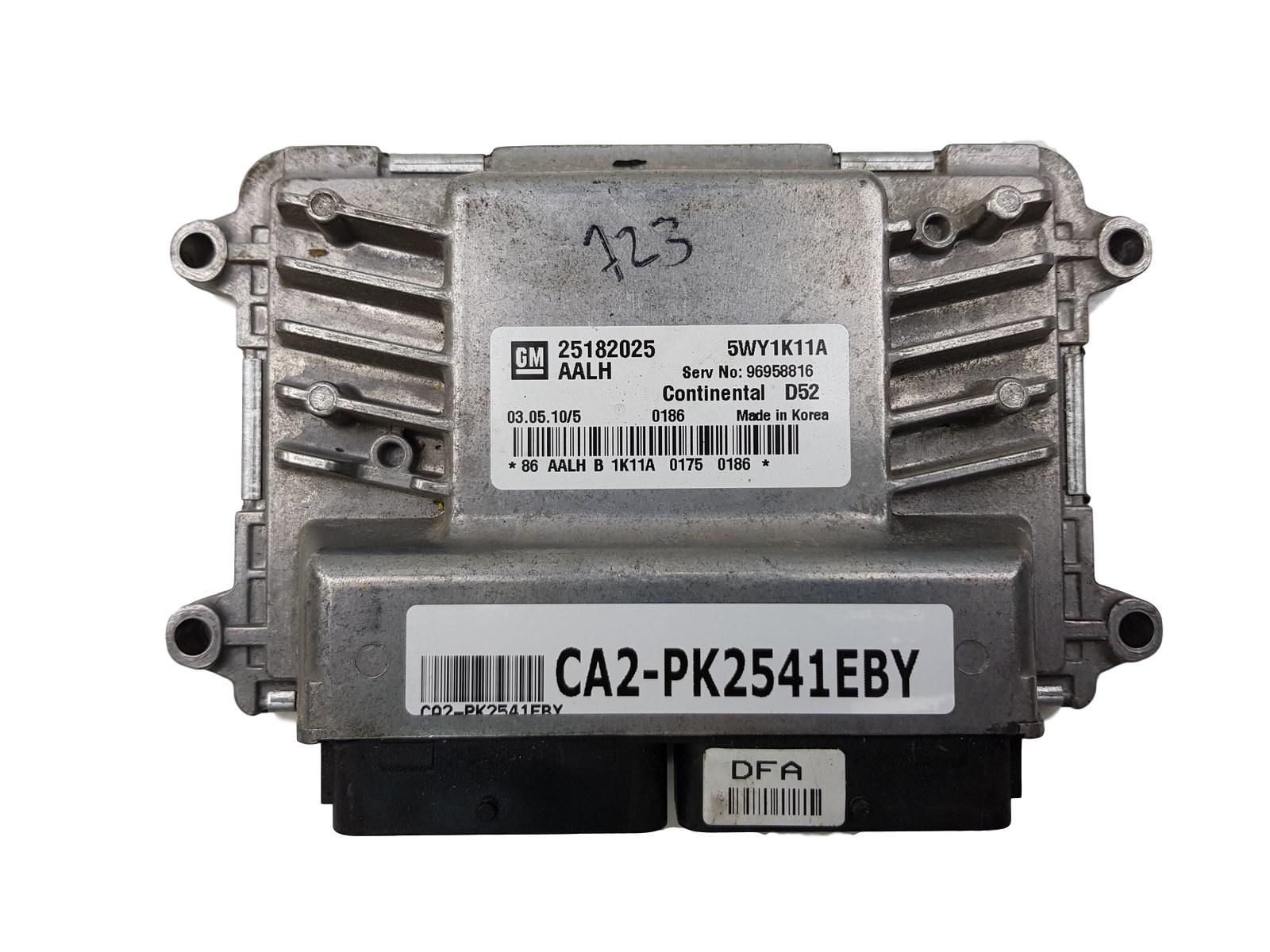 Řídicí Jednotka Motoru 25182025 AALH 5WY1K11A Chevrolet Continental D52 main product photo