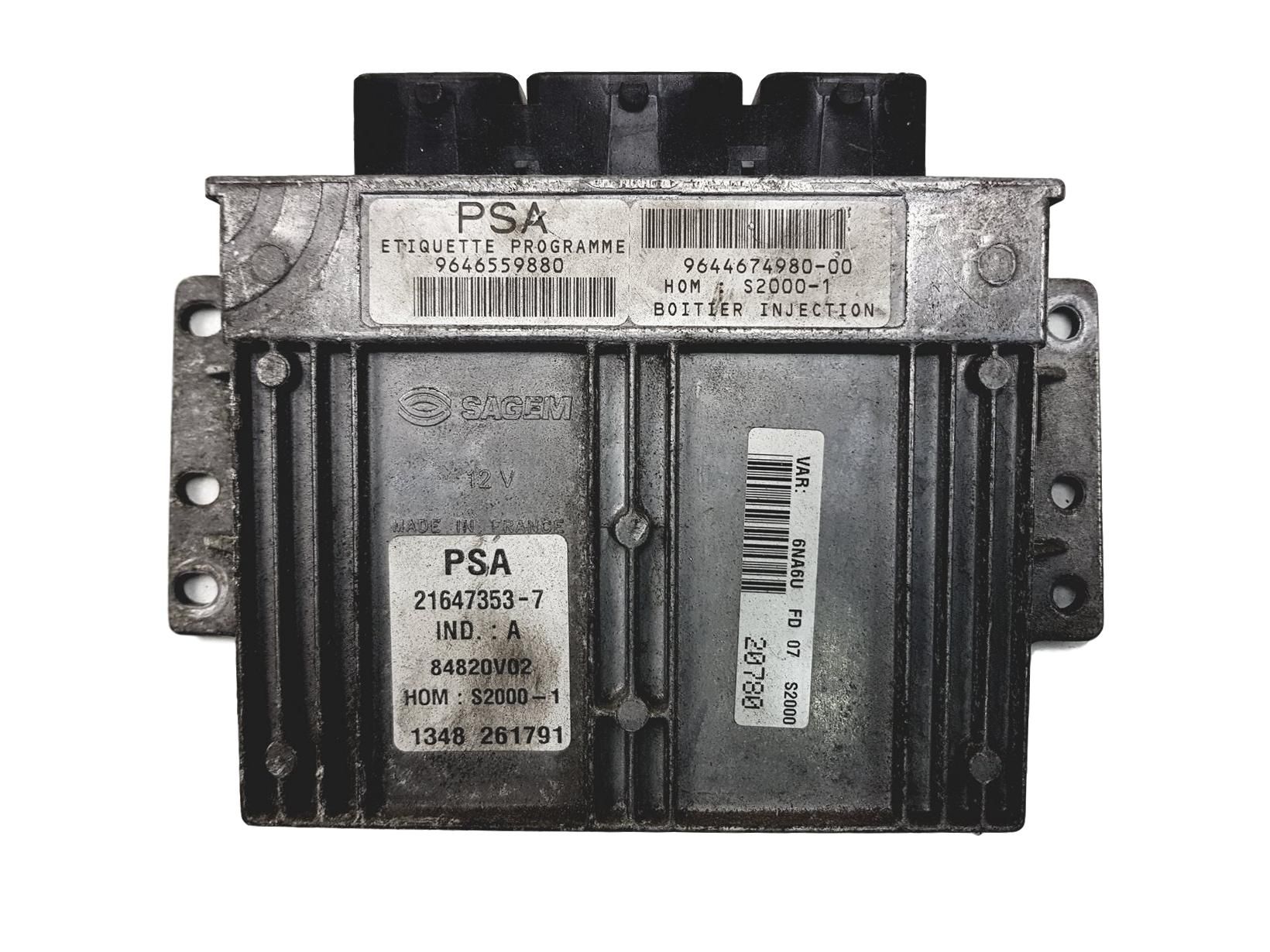 Blok Ovladačů 9646559880 9644674980-00 21647353-7 PSA Sagem main product photo
