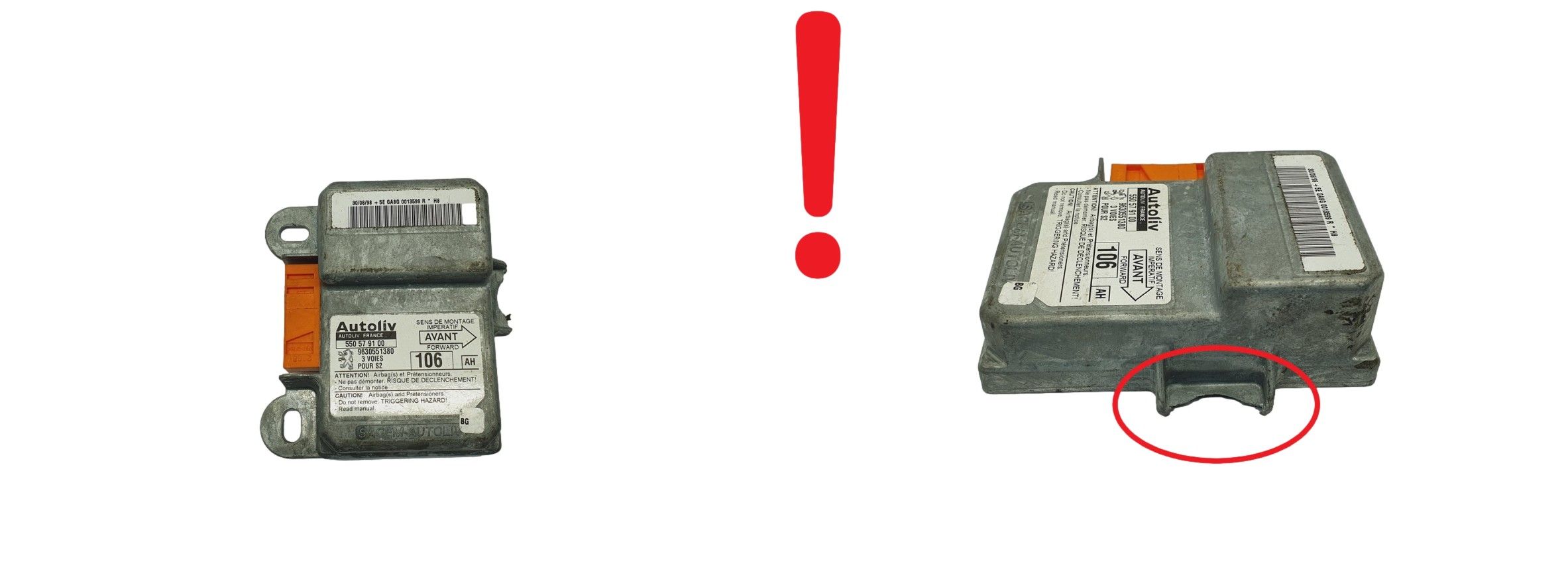 Blok Ovladačů 9630551380 550579100 Peugeot Autoliv main product photo