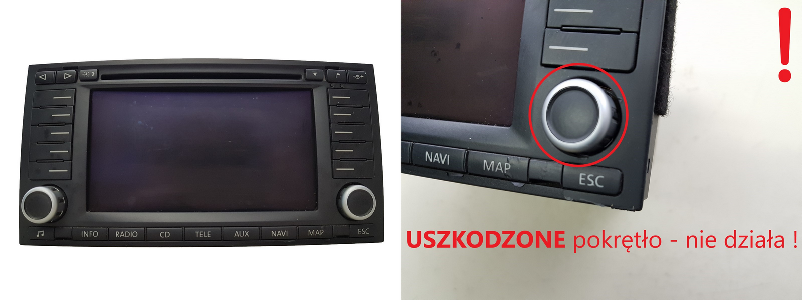 Navigace Radio VW Touareg 7L6035191N NA CZĘŚCI main product photo