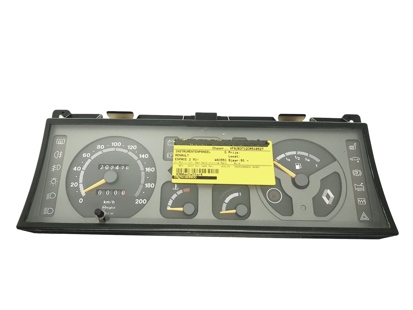 Tachometr Renault Espace 2 6025104545 Veglia main product photo