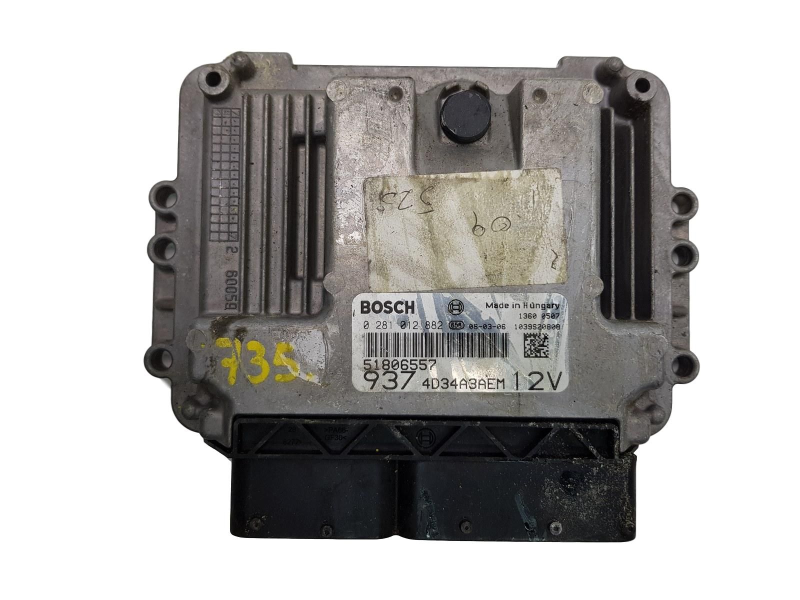 Řídicí Jednotka Motoru 51806557 0281012882 Alfa Romeo Bosch 2693 main product photo