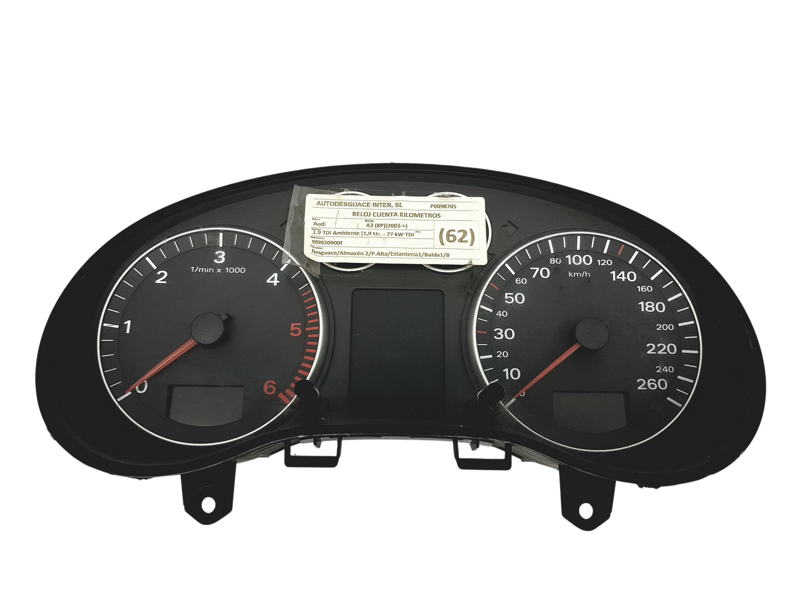 Otáčkoměr Audi A3 8P 8P0920900F 110080296003 51410 main product photo