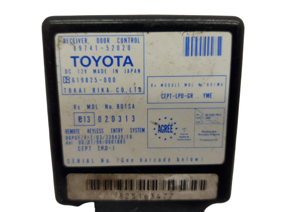 Blok Ovladačů Moduł Toyota 89741-52020 619825-000 Tokai Rika main product photo