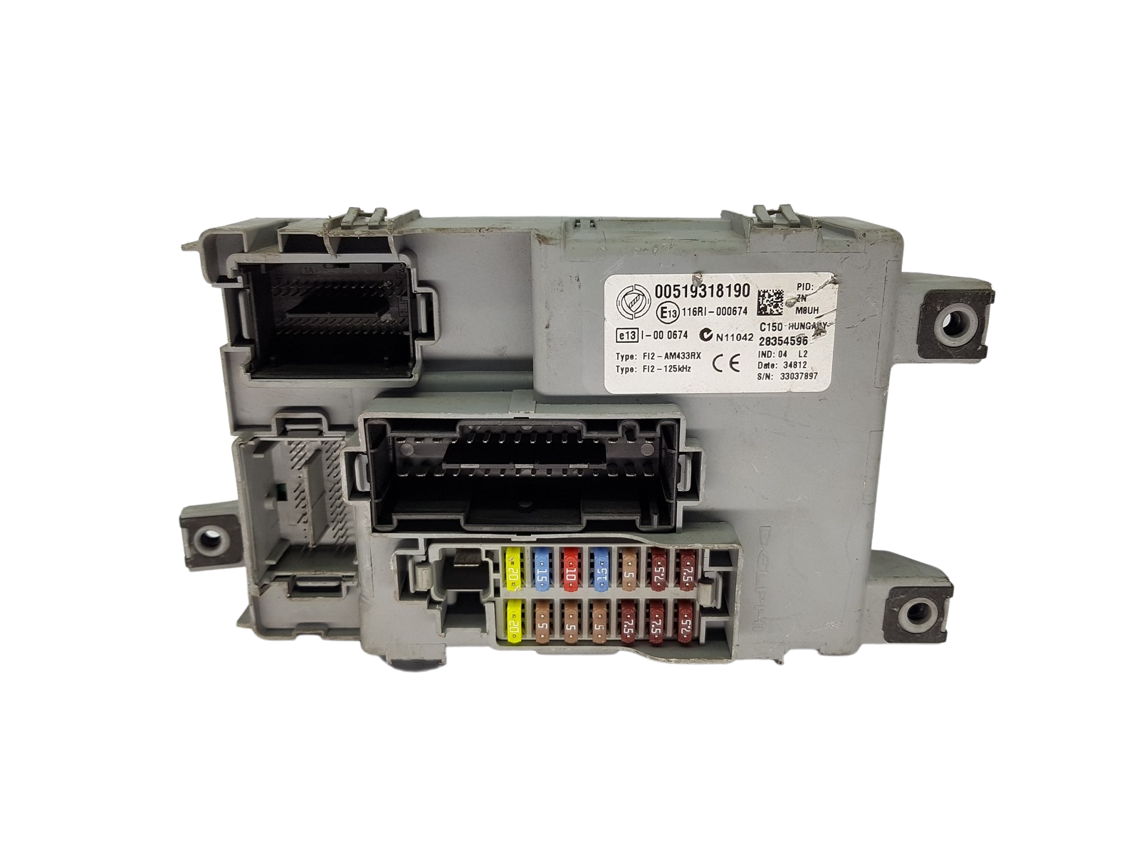 Blok Ovladačů BSI Fiat 00519318190 28354596 Delphi 20647 main product photo