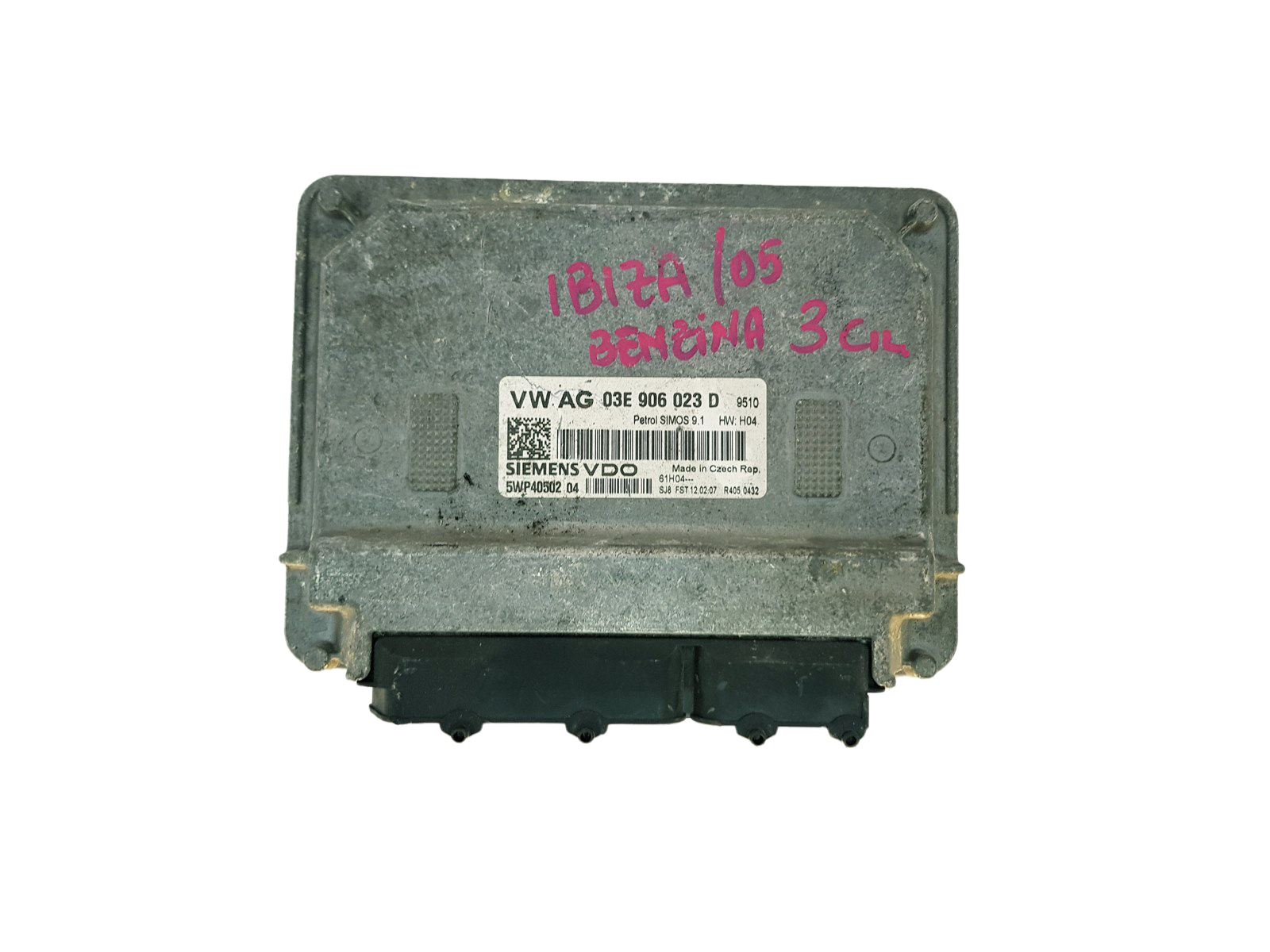 Blok Ovladačů 03E906023D 5WP40502 04 VW Seat Siemens 32944 main product photo