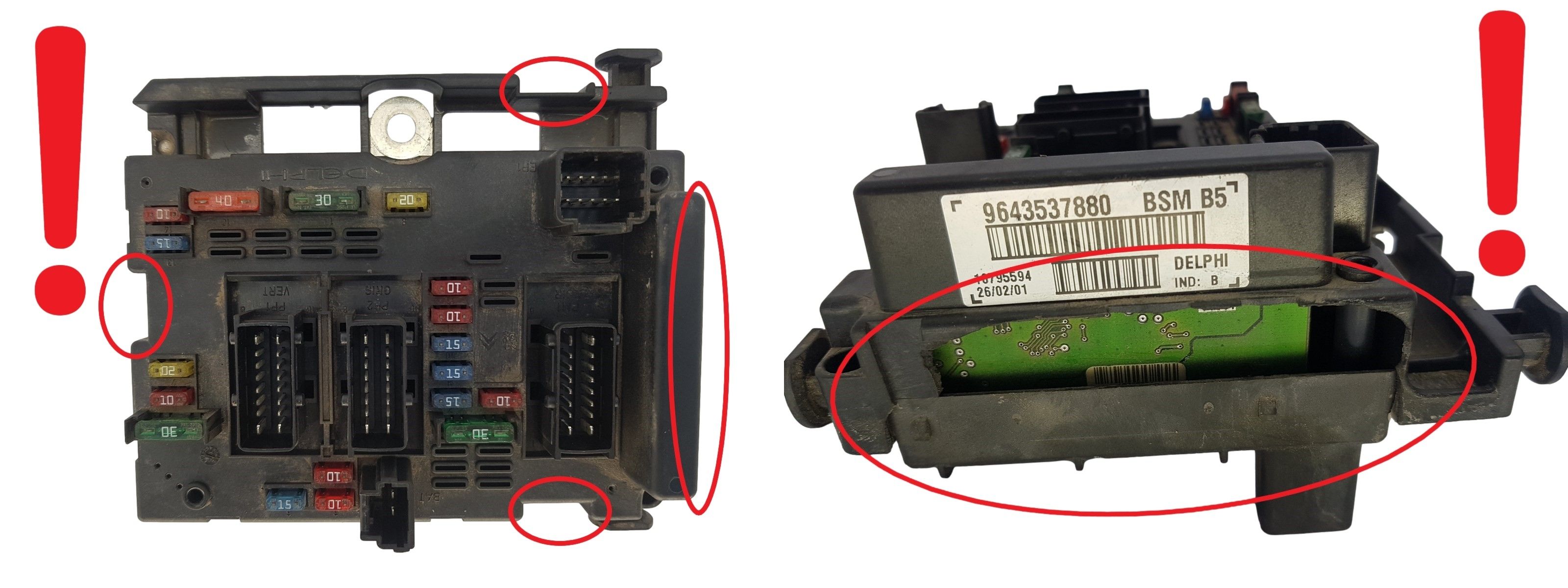 Blok Ovladačů BSM B5 9643537880 PSA Delphi 1334 main product photo